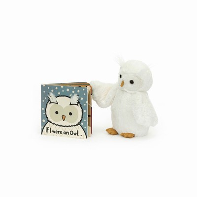 Jellycat If I Were An Owl Board and Bashful Owl Medium UK | 84261SNYD